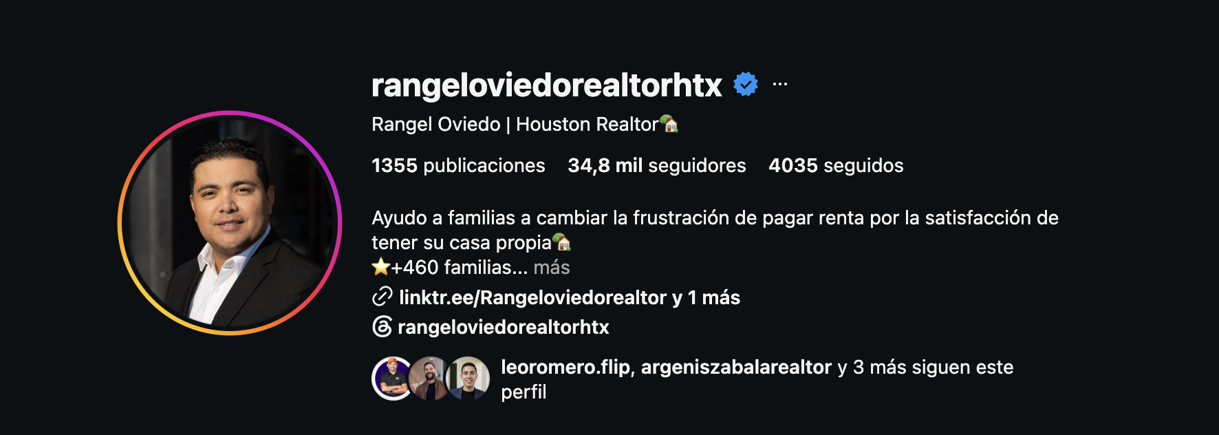 Perfil profesional de Rangel Oviedo