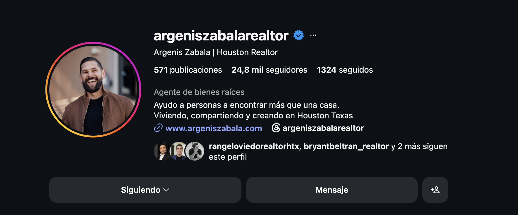 Perfil profesional de Argenis Zabala